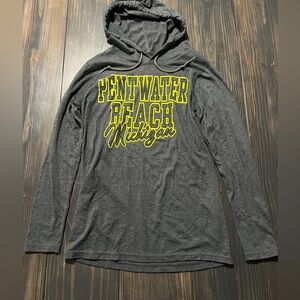 Pentwater Michigan Long Sleeve With Hood Size Small